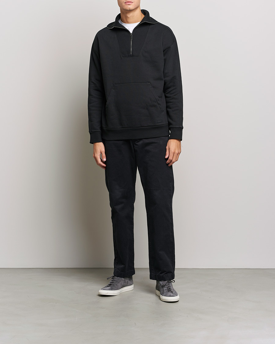 Homme | Pulls Et Tricots | Calvin Klein | Heavy Fleece Half Zip Sweater Black