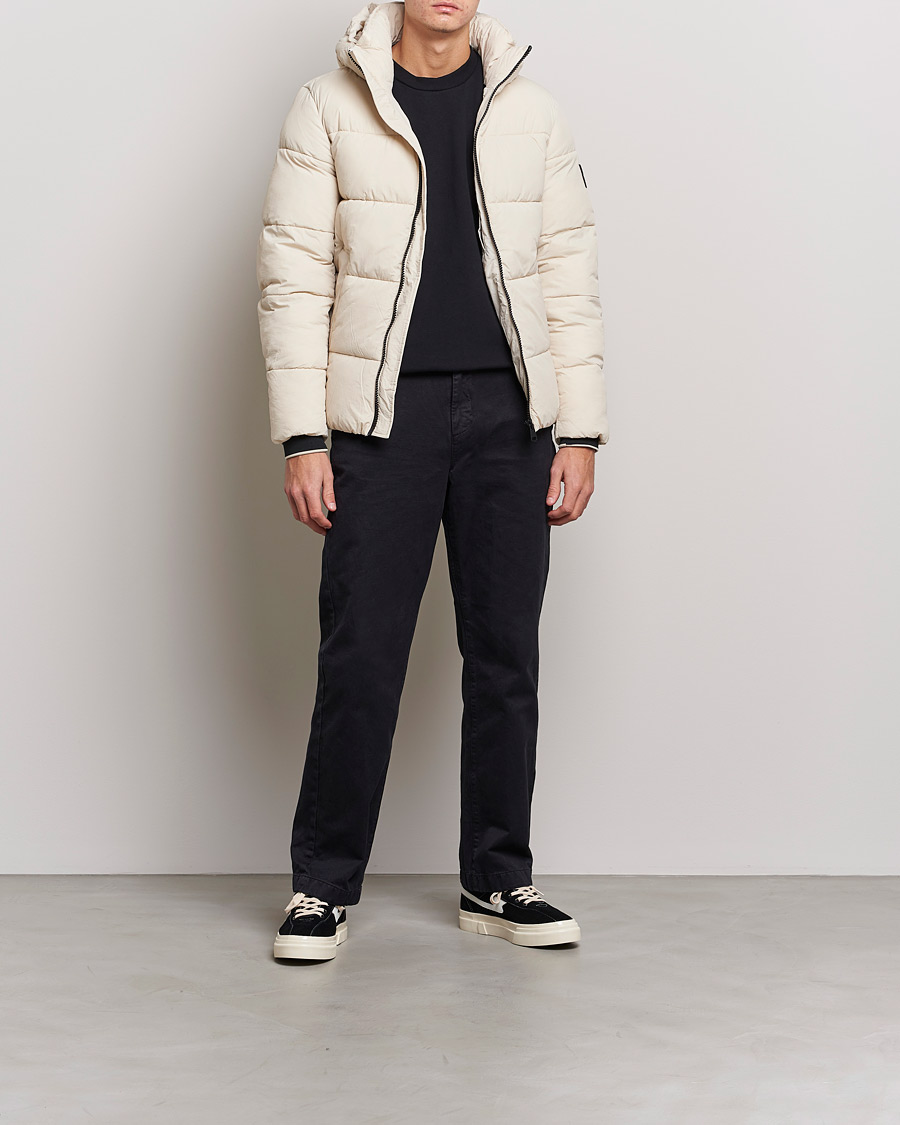 Homme | Manteaux Et Vestes | Calvin Klein | Crinkle Nylon Puffer Jacket Stony Beige