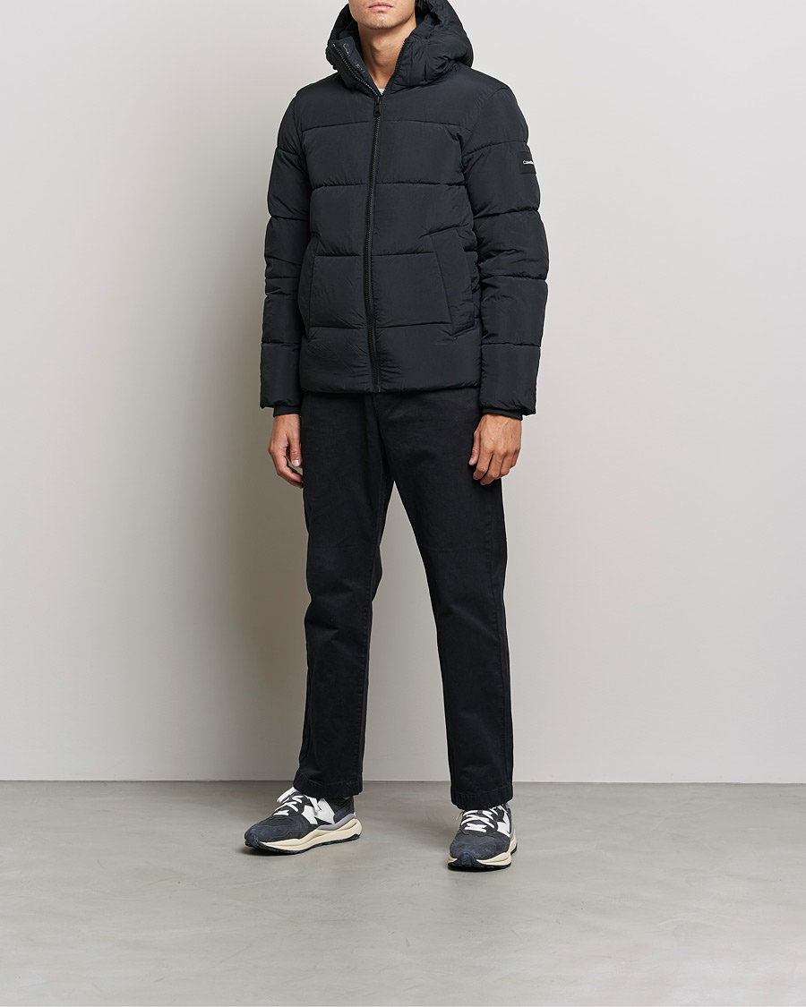 Homme | Manteaux Et Vestes | Calvin Klein | Crinkle Nylon Puffer Jacket Black