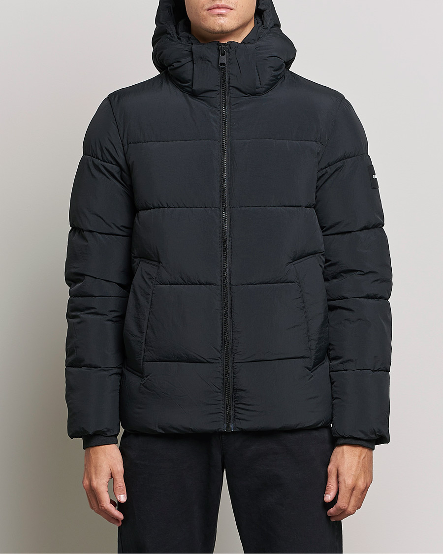 Homme | Manteaux Et Vestes | Calvin Klein | Crinkle Nylon Puffer Jacket Black