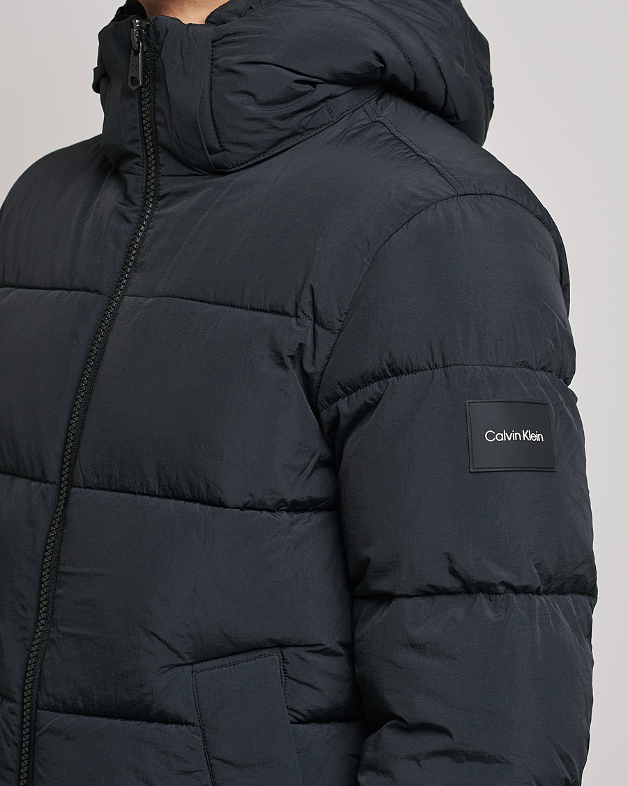Homme | Manteaux Et Vestes | Calvin Klein | Crinkle Nylon Puffer Jacket Black