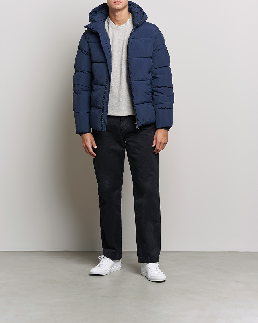Homme | Manteaux Et Vestes | Calvin Klein | Crinkle Nylon Puffer Jacket Navy