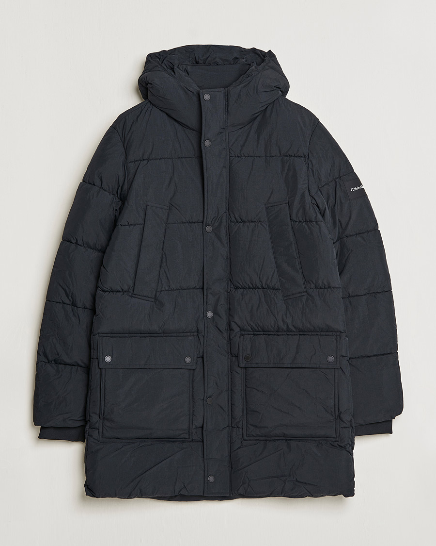 Homme | Manteaux Et Vestes | Calvin Klein | Crinkle Nylon Long Puffer Jacker Black