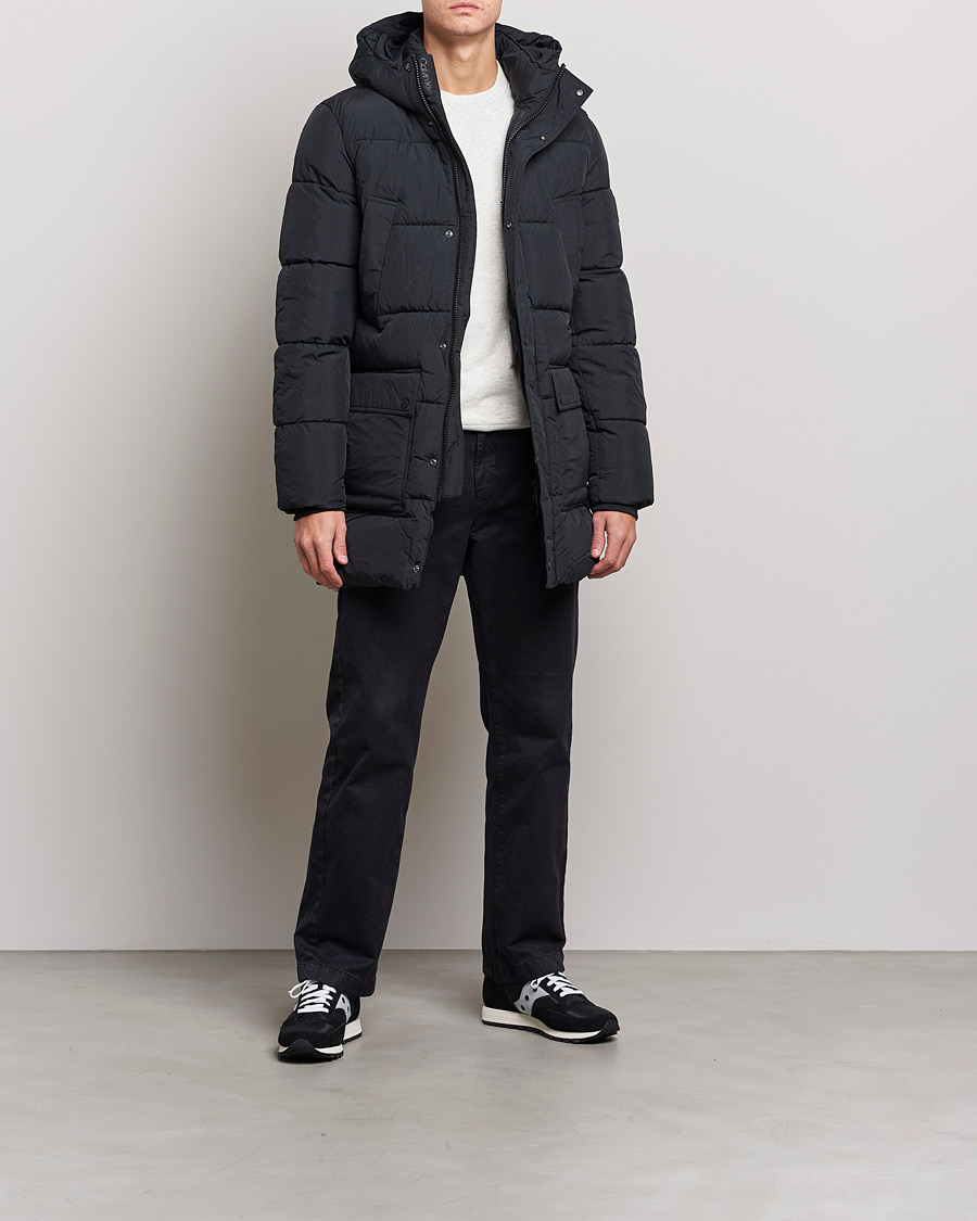 Homme | Manteaux Et Vestes | Calvin Klein | Crinkle Nylon Long Puffer Jacker Black
