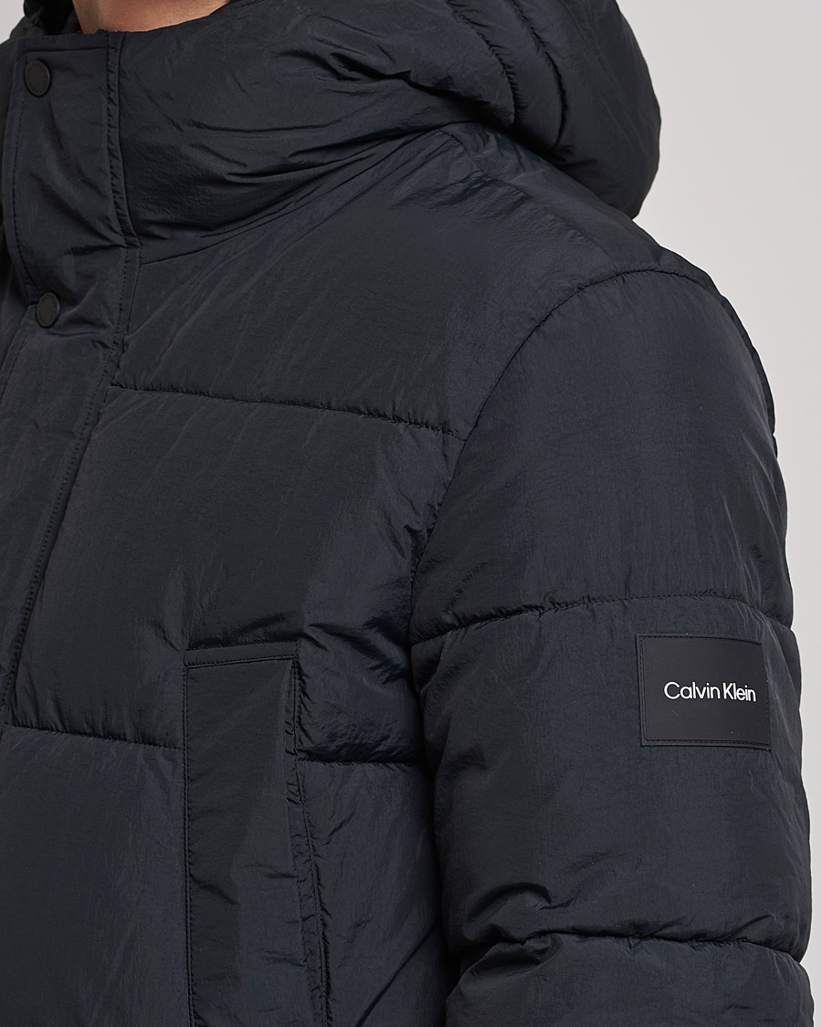 Homme | Manteaux Et Vestes | Calvin Klein | Crinkle Nylon Long Puffer Jacker Black