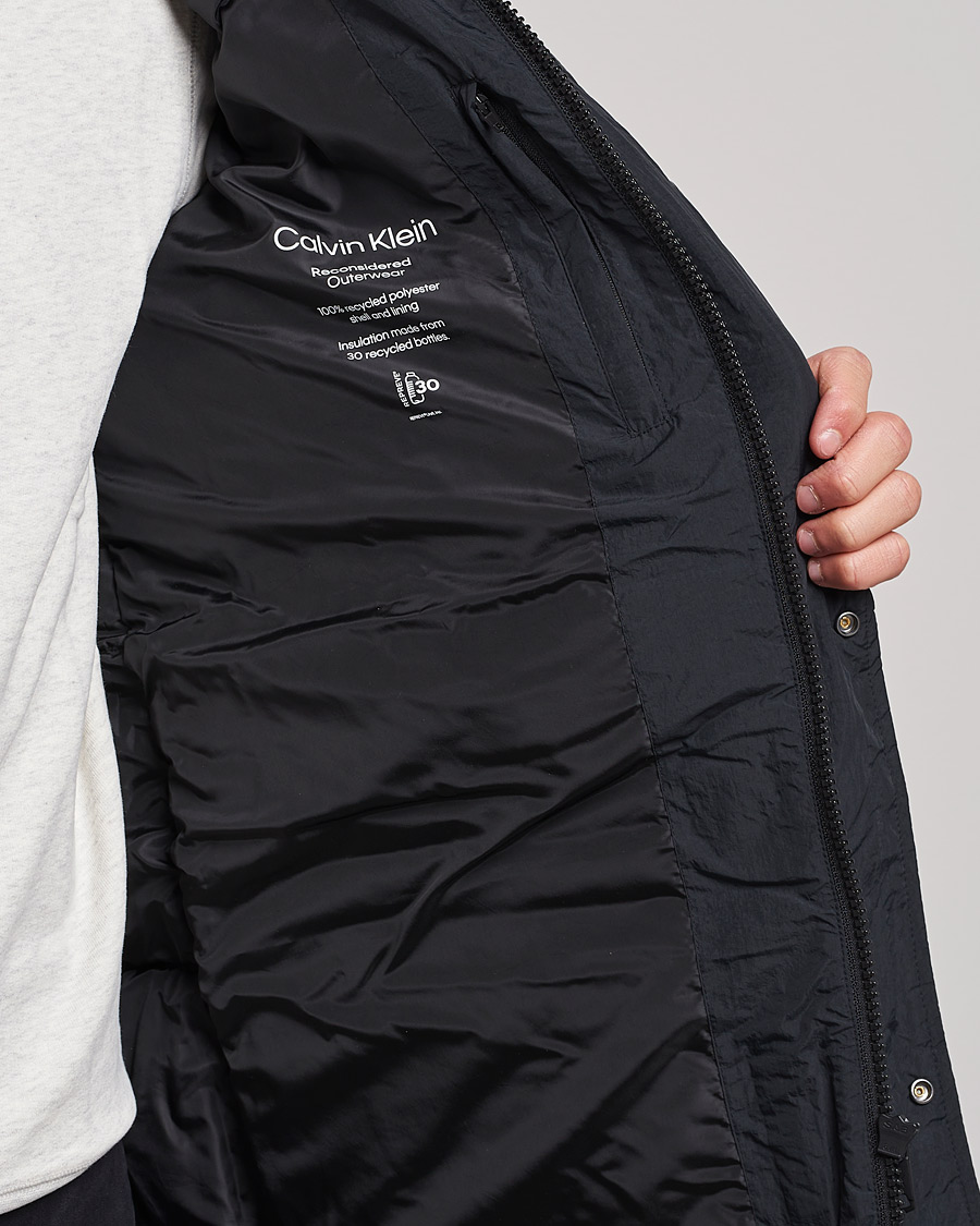 Homme | Manteaux Et Vestes | Calvin Klein | Crinkle Nylon Long Puffer Jacker Black
