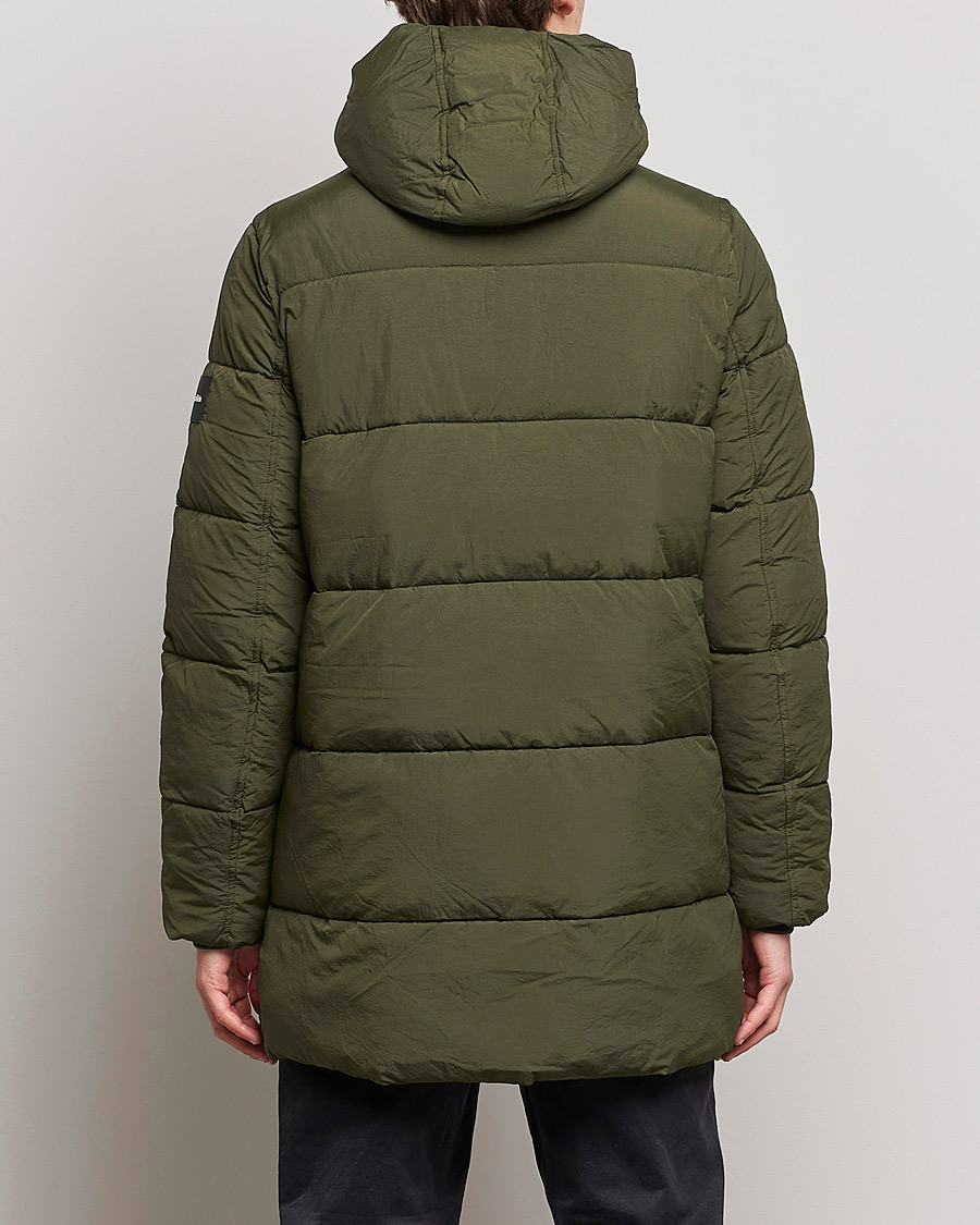 Homme | Manteaux Et Vestes | Calvin Klein | Crinkle Nylon Long Puffer Jacker Dark Olive