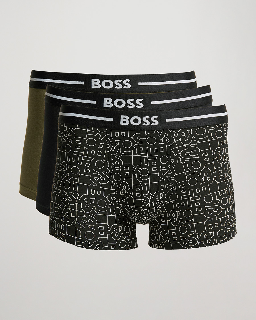 Homme | Sous-Vêtements Et Chaussettes | BOSS BLACK | BOSS 3-Pack Boxer Trunk Green/Multi/Black