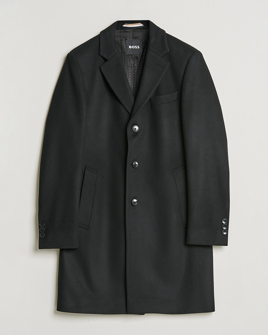 Homme | Manteaux Et Vestes | BOSS BLACK | BOSS Hyde Wool/Cashmere Coat Black
