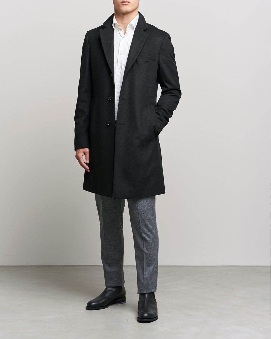 Homme | Manteaux Et Vestes | BOSS BLACK | BOSS Hyde Wool/Cashmere Coat Black