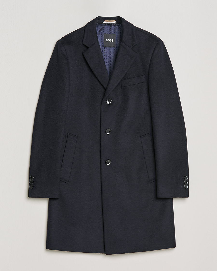 Homme | Manteaux Et Vestes | BOSS BLACK | BOSS Hyde Wool/Cashmere Coat Dark Blue