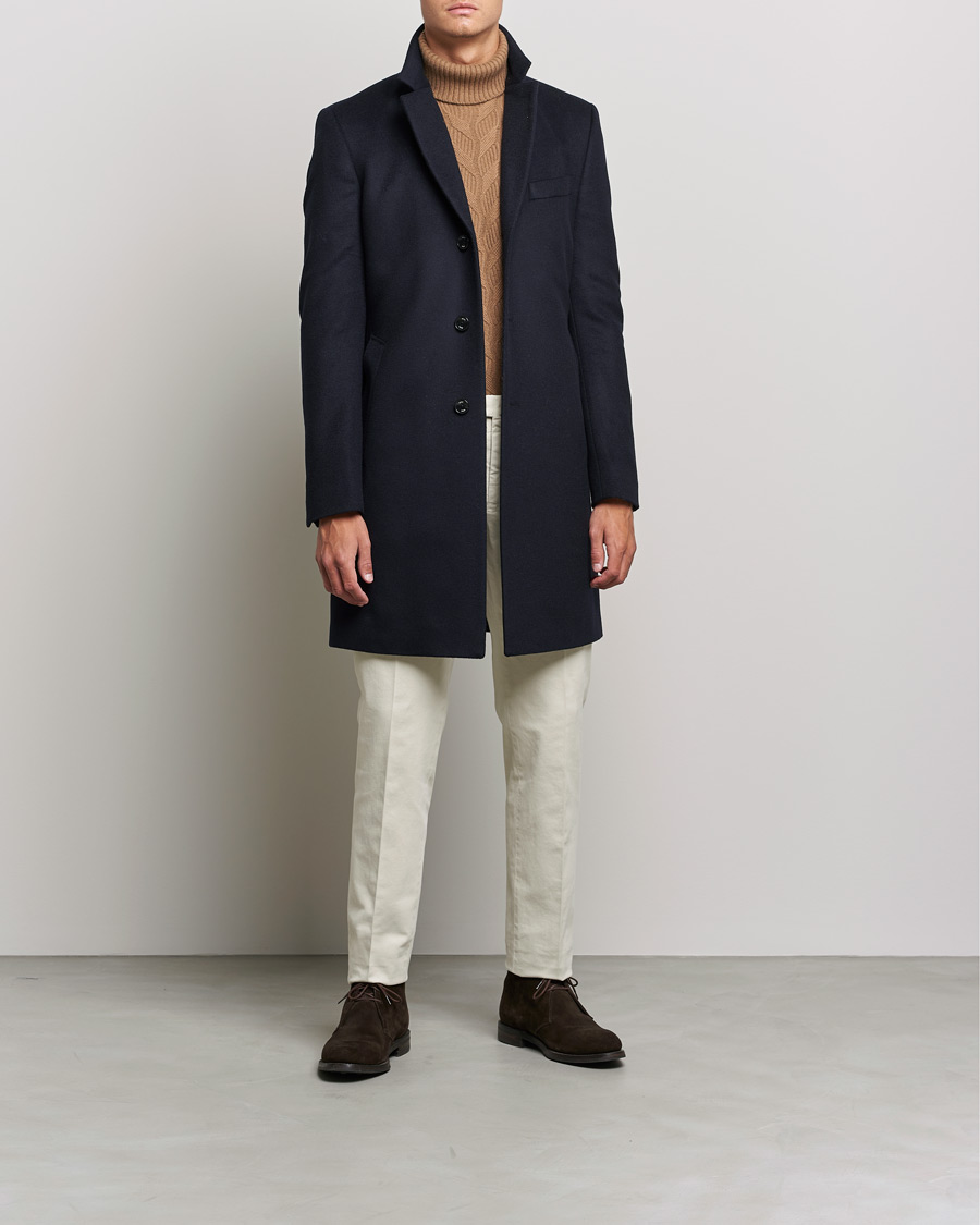 Homme | Manteaux Et Vestes | BOSS BLACK | BOSS Hyde Wool/Cashmere Coat Dark Blue