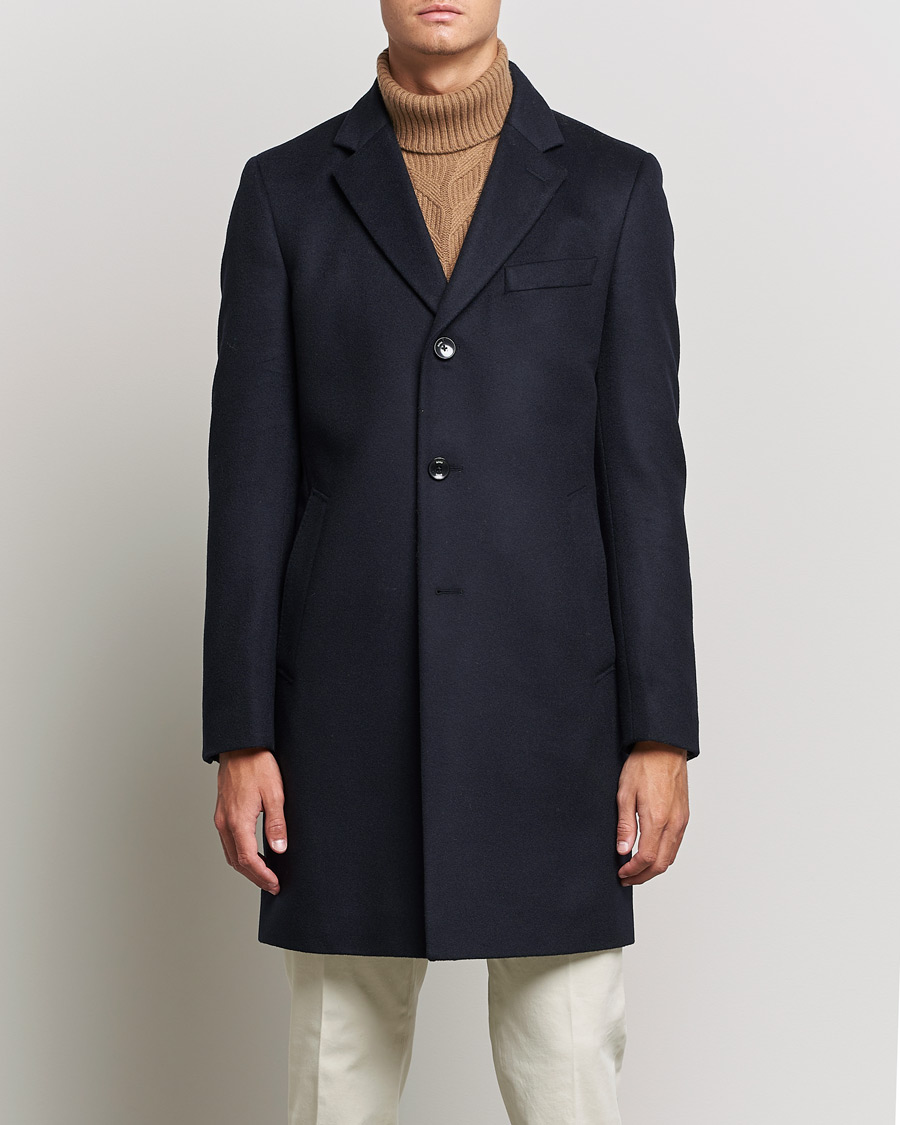 Homme | Manteaux Et Vestes | BOSS BLACK | BOSS Hyde Wool/Cashmere Coat Dark Blue