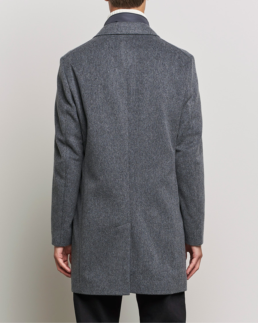 Homme | Manteaux Et Vestes | BOSS BLACK | BOSS Hyde Wool/Cashmere Stand Up Collar Coat Silver