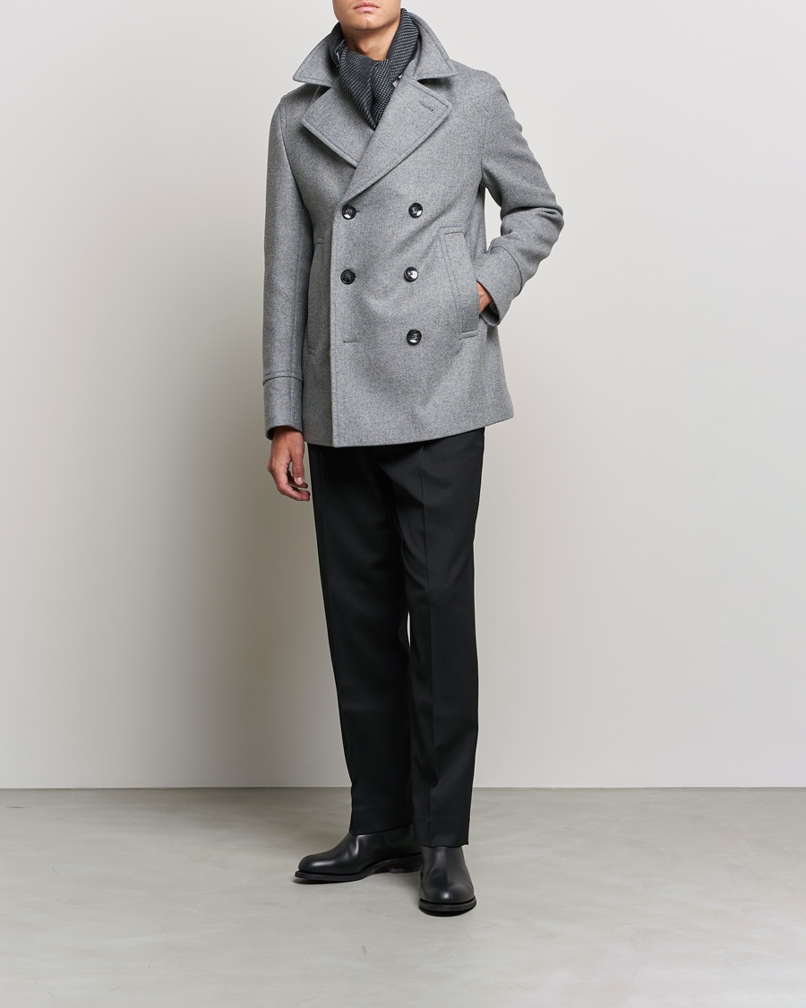 Homme | Manteaux Et Vestes | BOSS BLACK | BOSS Hyde Peacoat Silver