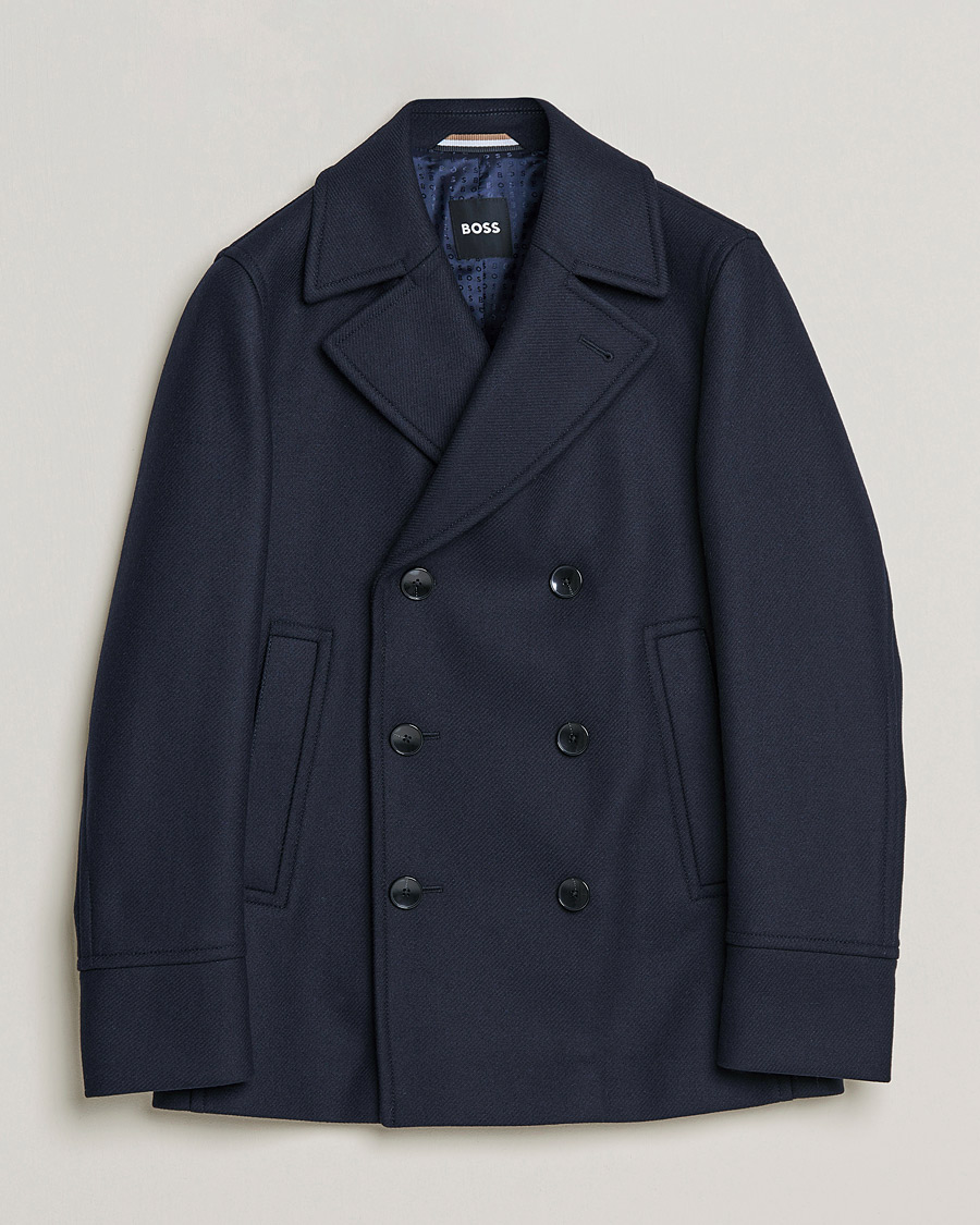 Homme | Manteaux Et Vestes | BOSS BLACK | Hyde Peacoat Dark Blue