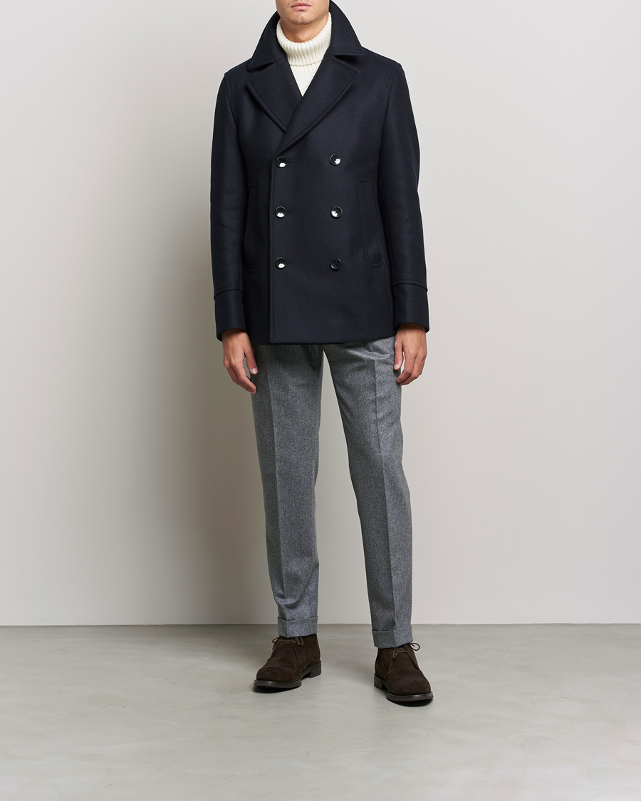 Homme | Manteaux Et Vestes | BOSS BLACK | Hyde Peacoat Dark Blue