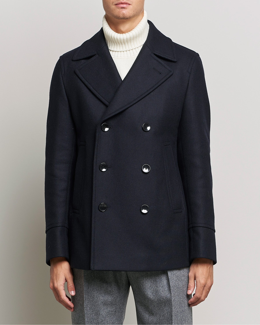 Homme | Manteaux Et Vestes | BOSS BLACK | Hyde Peacoat Dark Blue