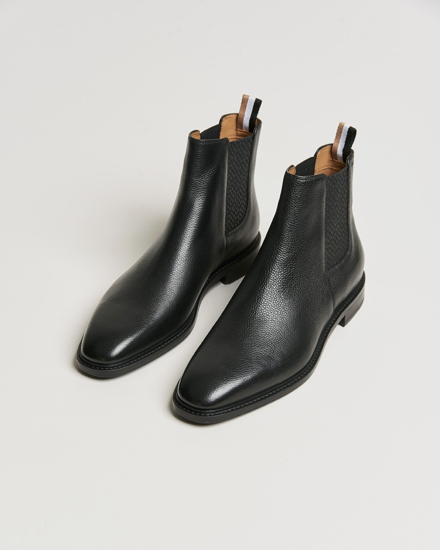 Homme | BOSS Lisbon Leather Chelsea Boots Black | BOSS BLACK | BOSS Lisbon Leather Chelsea Boots Black