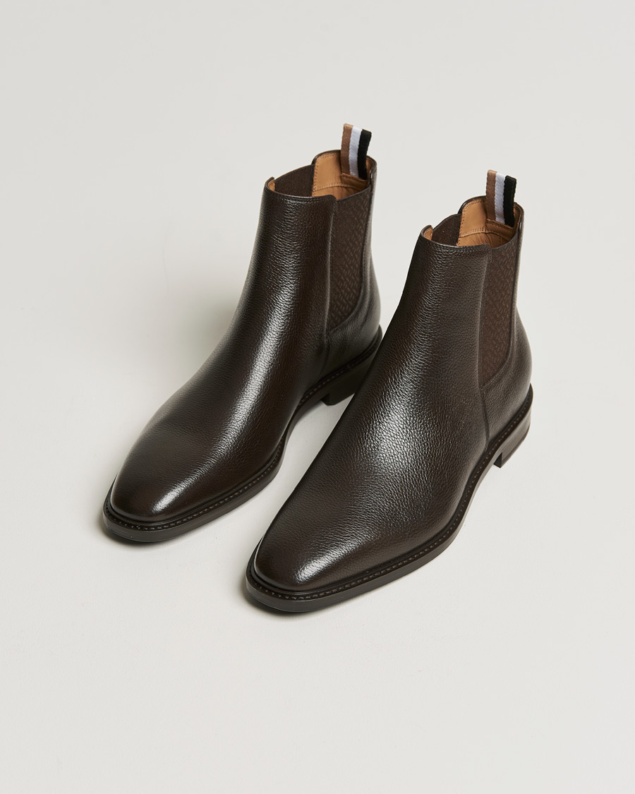 Homme | BOSS Lisbon Leather Chelsea Boots Dark Brown | BOSS BLACK | BOSS Lisbon Leather Chelsea Boots Dark Brown