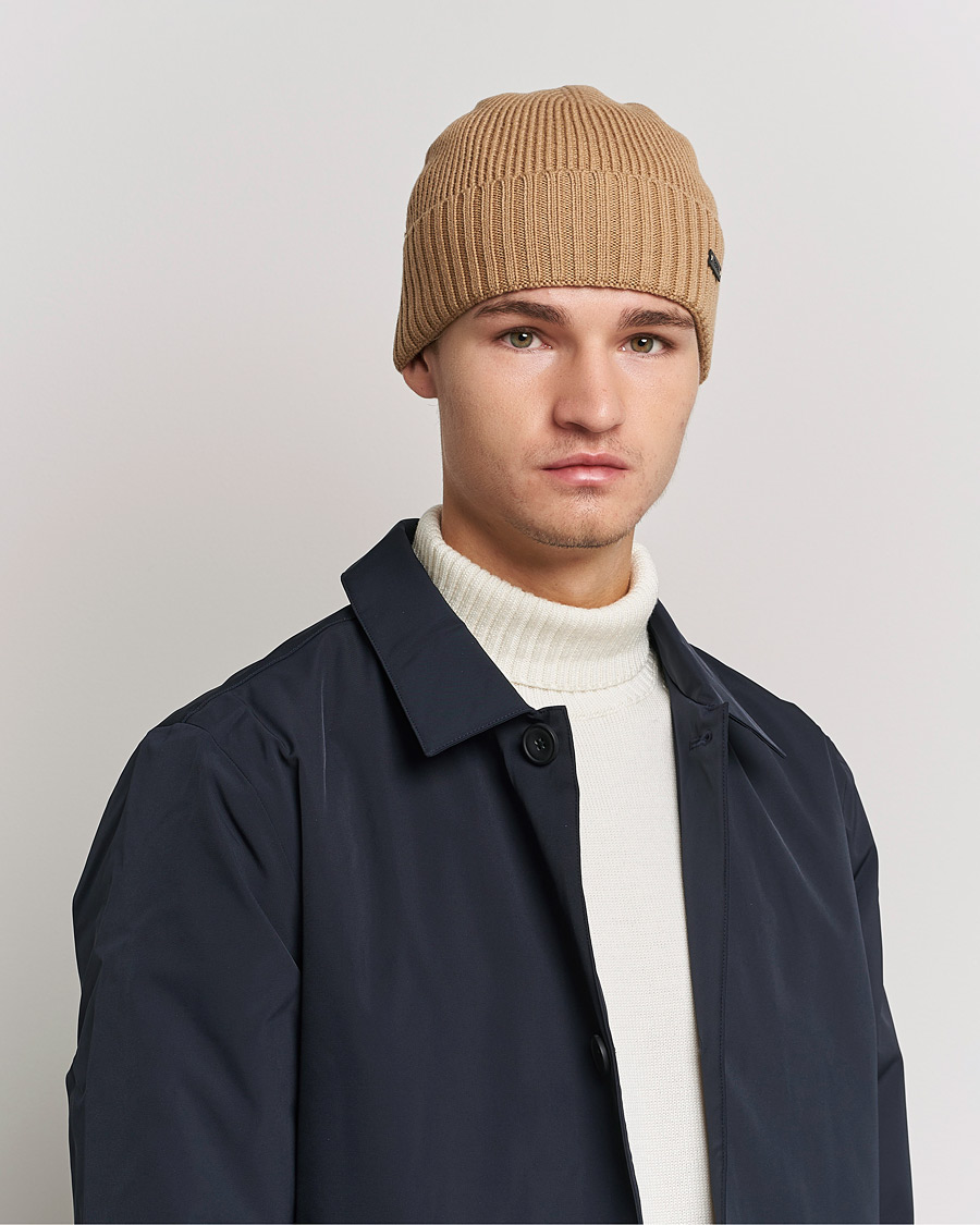 Homme | Fati Beanie Medium Beige | BOSS BLACK | Fati Beanie Medium Beige