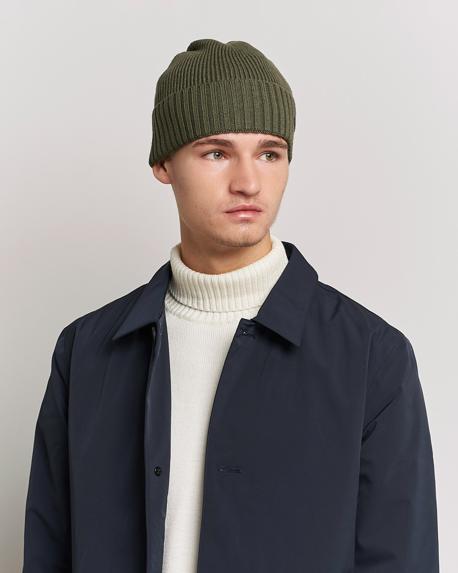 Homme | BOSS Fati Beanie Open Green | BOSS BLACK | BOSS Fati Beanie Open Green