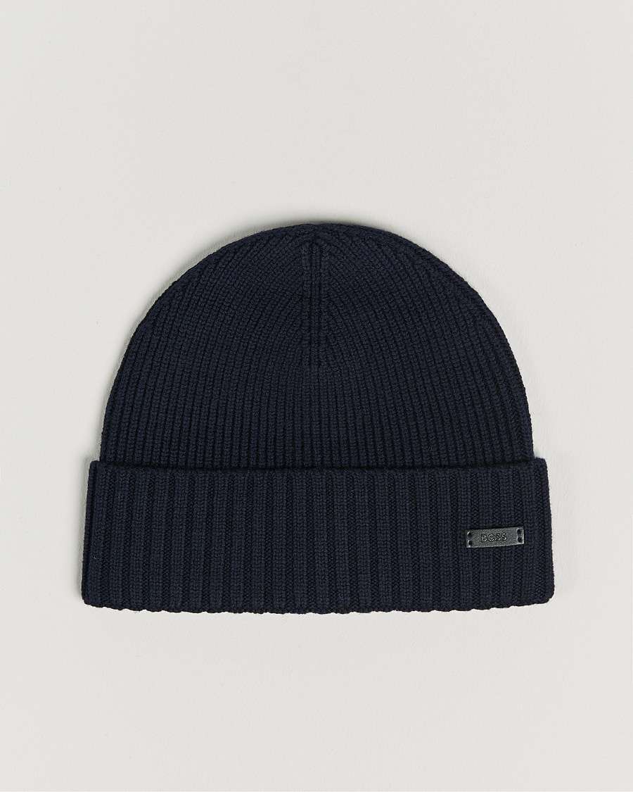 Homme | BOSS Fati Beanie Dark Blue | BOSS BLACK | BOSS Fati Beanie Dark Blue