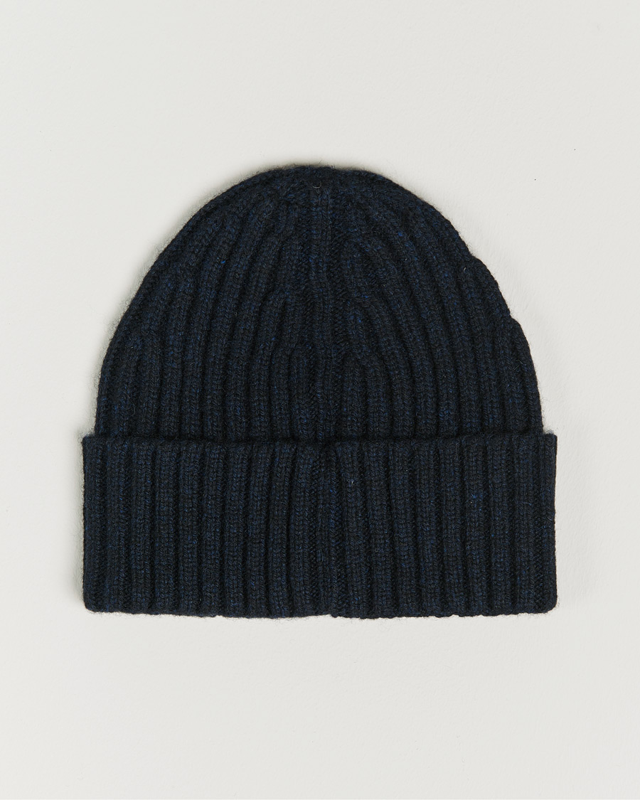 Homme | Lino Cable Knitted Beanie Dark Blue | BOSS BLACK | Lino Cable Knitted Beanie Dark Blue