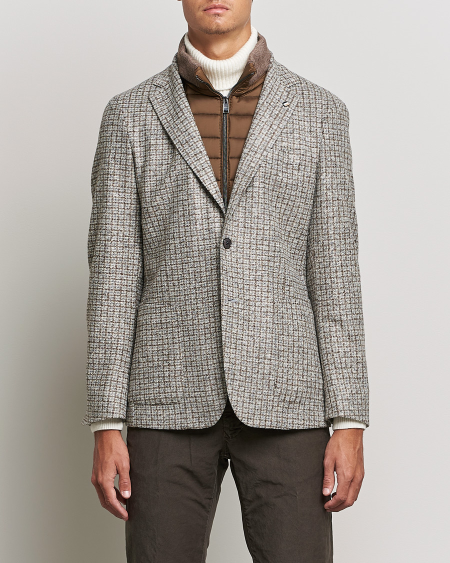 Homme | Blazers | BOSS BLACK | Hanry Wool Checked Patch Pocket Blazer Silver