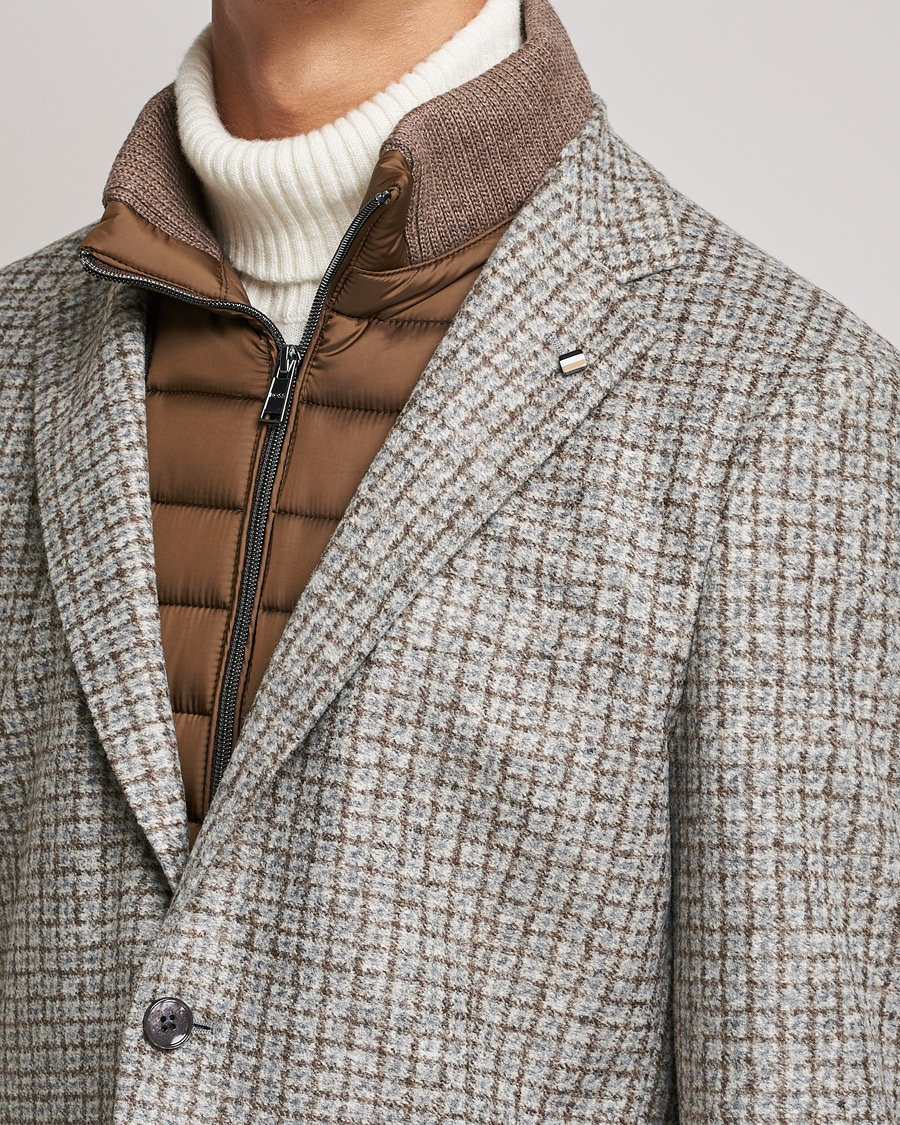 Homme | Blazers | BOSS BLACK | Hanry Wool Checked Patch Pocket Blazer Silver