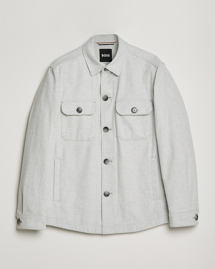 Homme | Chemises | BOSS BLACK | Carper Overshirt Open Grey