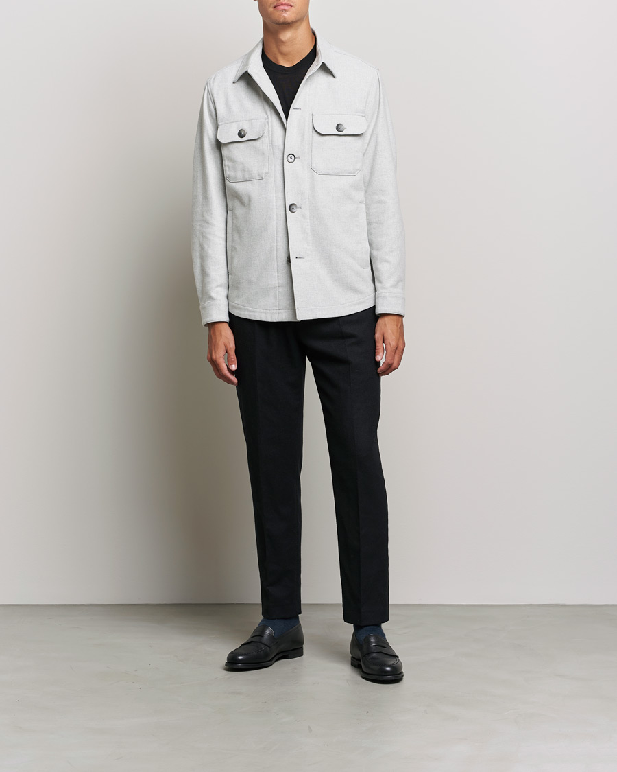 Homme | Chemises | BOSS BLACK | Carper Overshirt Open Grey