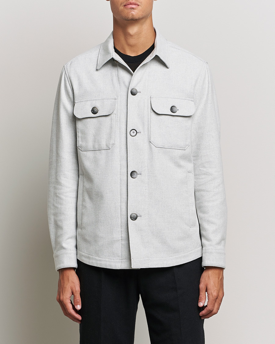 Homme | Chemises | BOSS BLACK | Carper Overshirt Open Grey