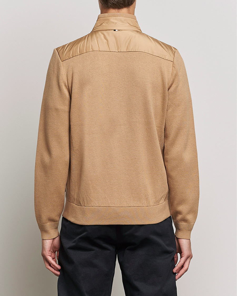 Homme | Pulls Et Tricots | BOSS BLACK | BOSS Lavando Hybrid Full Zip Medium Beige
