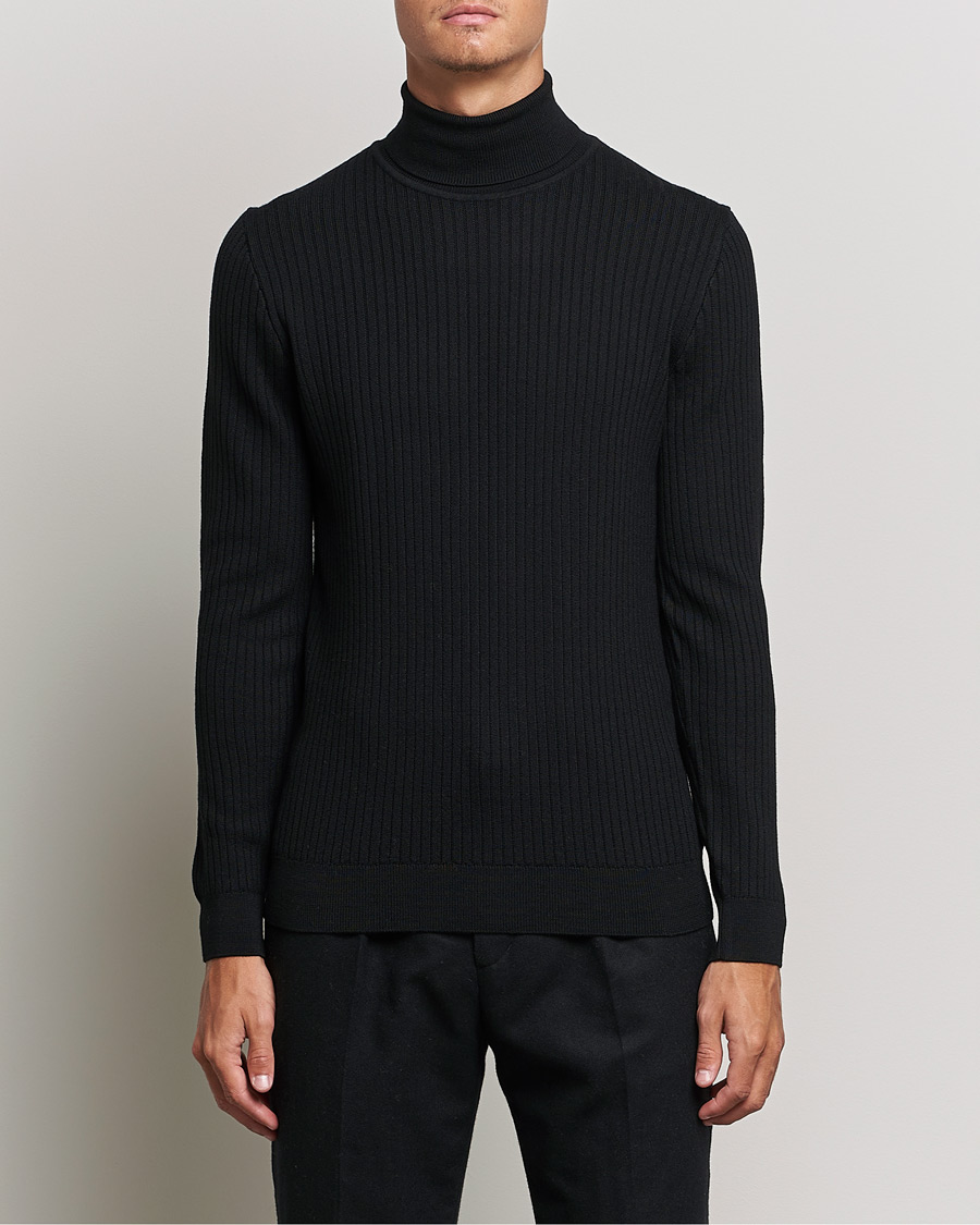 Homme | Pulls Et Tricots | BOSS BLACK | Lanerio Chunky Structured Polo Black