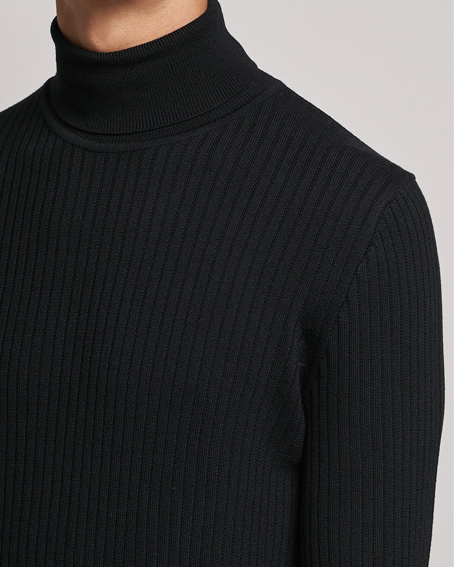 Homme | Pulls Et Tricots | BOSS BLACK | Lanerio Chunky Structured Polo Black