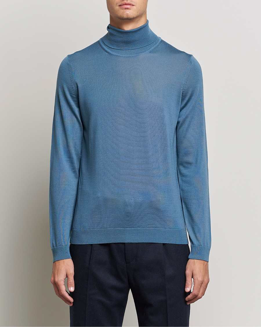 Homme | Pulls Et Tricots | BOSS BLACK | Musso Merino Polo Bright Blue