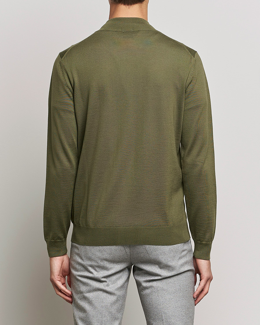 Homme | Pulls Et Tricots | BOSS BLACK | Balonso Full Zip Sweater Open Green