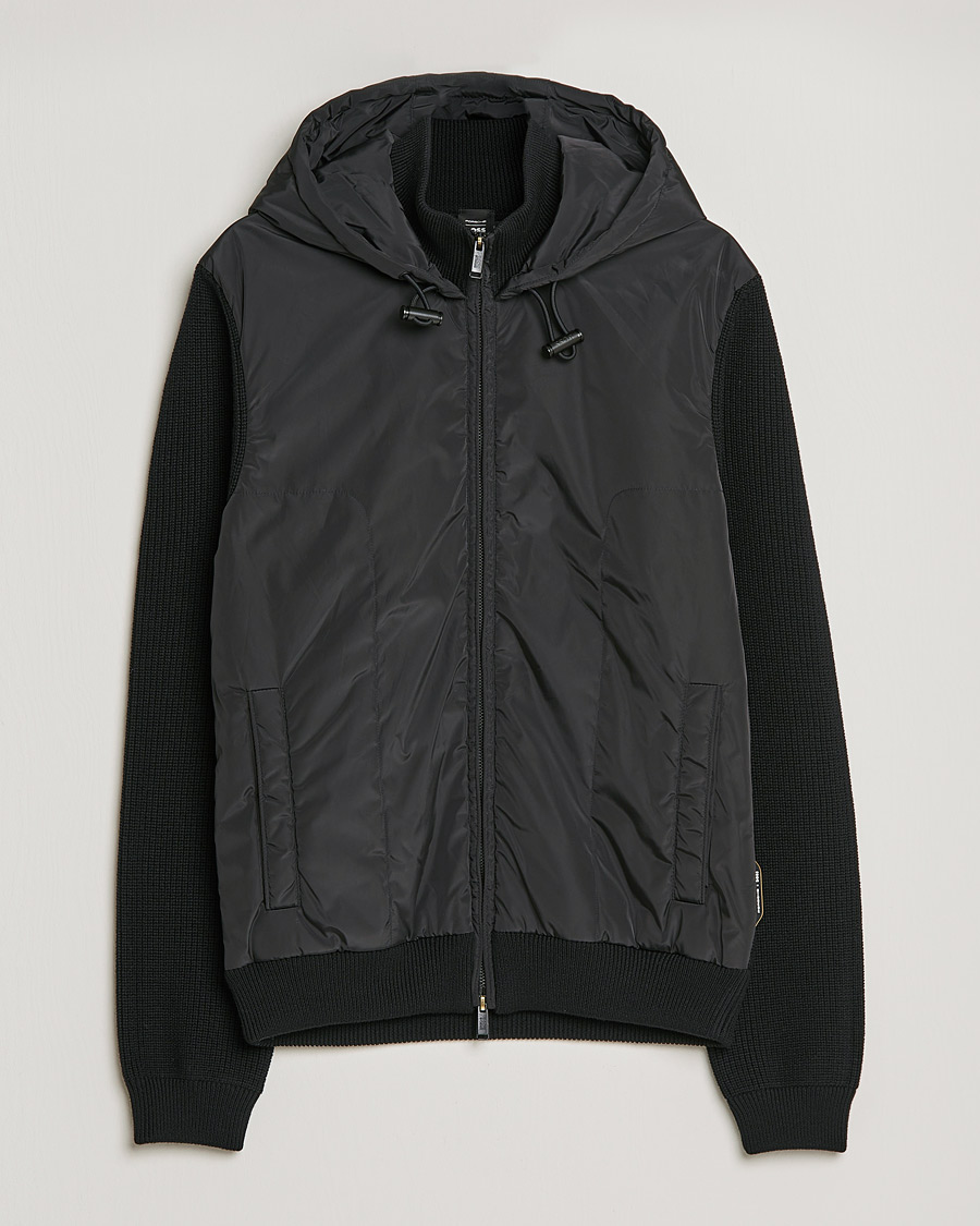 Homme | Pulls Et Tricots | BOSS BLACK | BOSS Lifo Hybrid Hooded Full Zip Black