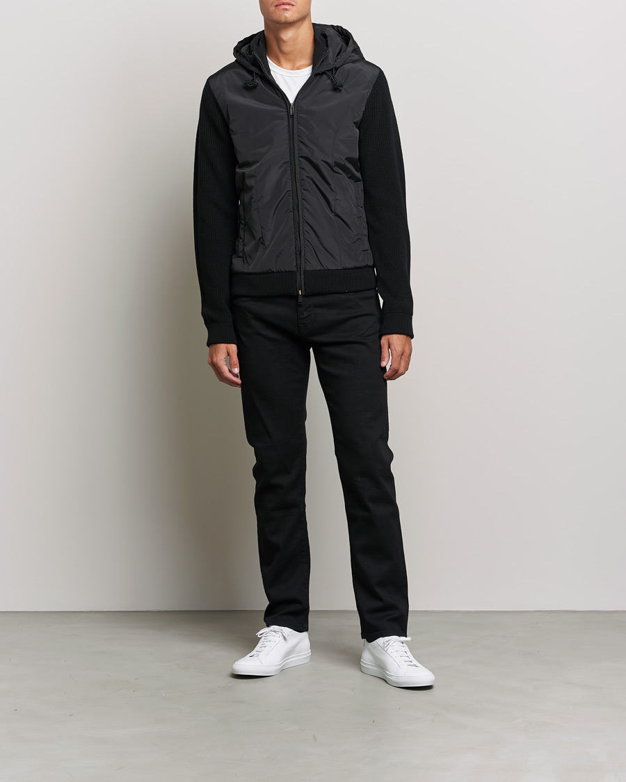 Homme | Pulls Et Tricots | BOSS BLACK | BOSS Lifo Hybrid Hooded Full Zip Black