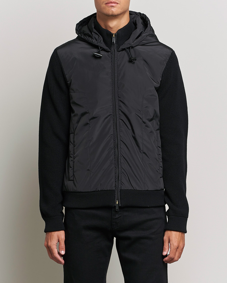 Homme | Pulls Et Tricots | BOSS BLACK | BOSS Lifo Hybrid Hooded Full Zip Black