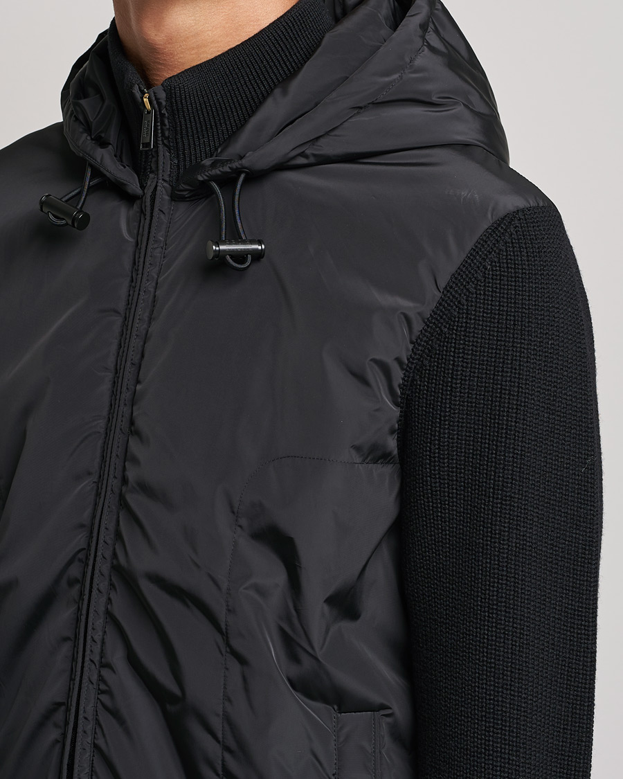 Homme | Pulls Et Tricots | BOSS BLACK | BOSS Lifo Hybrid Hooded Full Zip Black