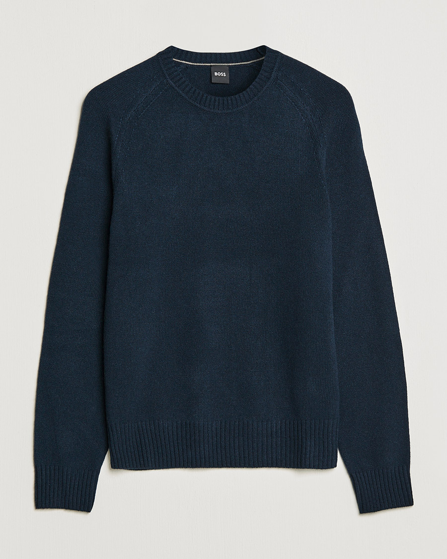 Homme | Pulls Et Tricots | BOSS BLACK | BOSS Lolive Knitted Sweater Dark Blue
