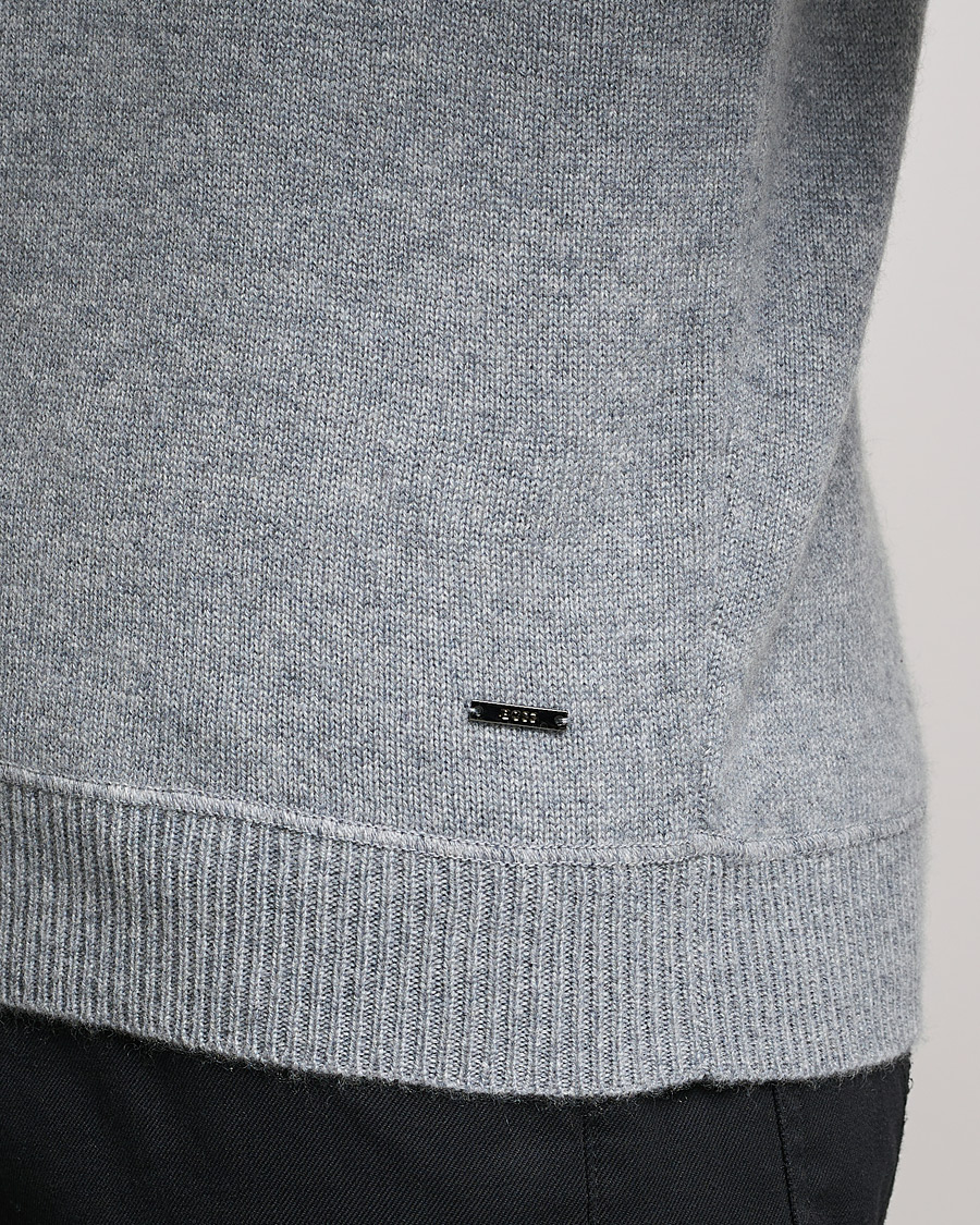 Homme | Pulls Et Tricots | BOSS BLACK | BOSS Tailored Luxus Cashmere Hoodie Silver