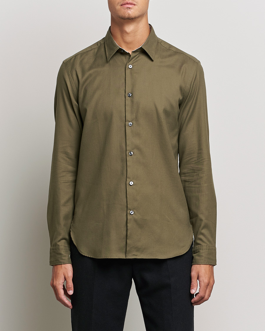 Homme | Chemises | BOSS BLACK | Liam Flannel Shirt Open Green