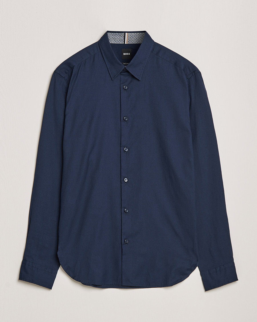 Homme | Chemises | BOSS BLACK | Liam Flannel Shirt Dark Blue
