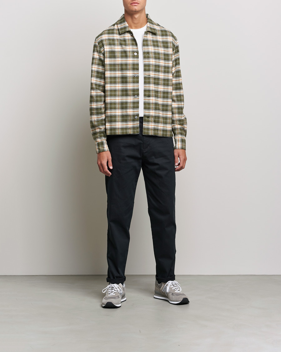 Homme | Chemises | BOSS BLACK | Nolan Check Flannel Shirt Open Green
