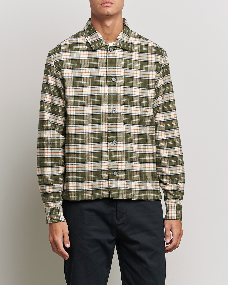 Homme | Chemises | BOSS BLACK | Nolan Check Flannel Shirt Open Green