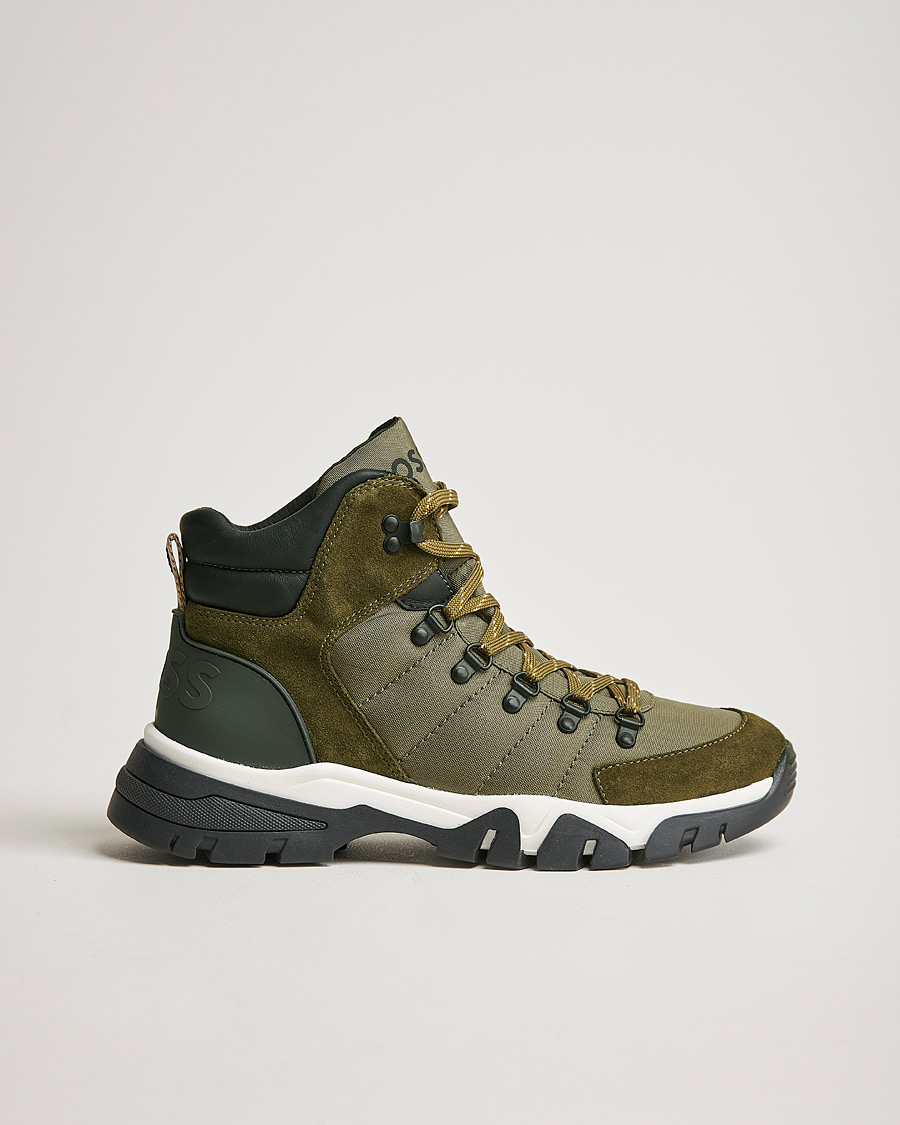 Homme | Chester Hiking Boot Dark Green | BOSS BLACK | Chester Hiking Boot Dark Green