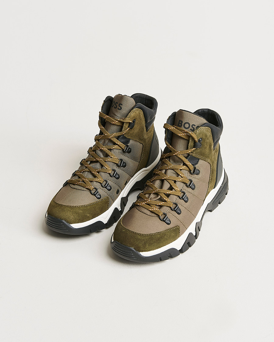 Homme | Chester Hiking Boot Dark Green | BOSS BLACK | Chester Hiking Boot Dark Green
